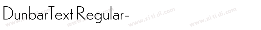 DunbarText Regular字体转换